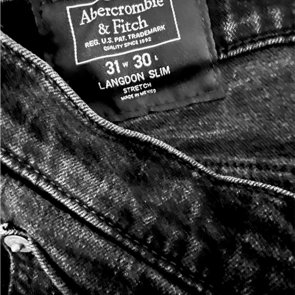 Abercrombie & Fitch Men's Black Straight Jeans - Picture 3 of 3